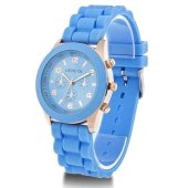 Dámské módní silikonové náramkové hodinky Modré