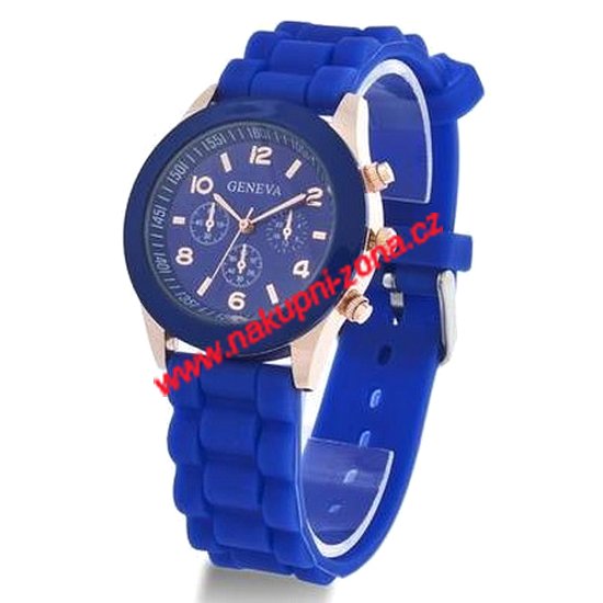 Dámské módní silikonové náramkové hodinky Modré - Kliknutím na obrázek zavřete