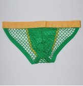 Pánské slipy síťované zelené - pánské spodní prádlo