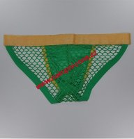 Pánské slipy síťované zelené - pánské spodní prádlo