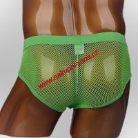 Pánské slipy síťované světle zelené - pánské spodní prádlo