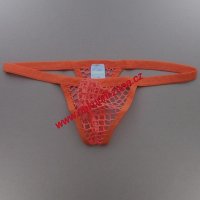 Pánská tanga síťované oranžové - pánské spodní prádlo