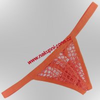 Pánská tanga síťované oranžové - pánské spodní prádlo