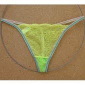Dámské spodní prádlo - krajková tanga zelené