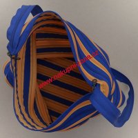 Zipová taška velká modrá-oranžová